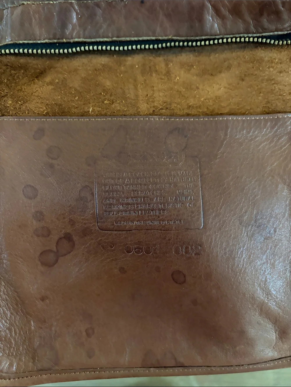 Coach Vintage Gloved tanned Leather Crossbody Satchel Bag